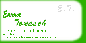emma tomasch business card